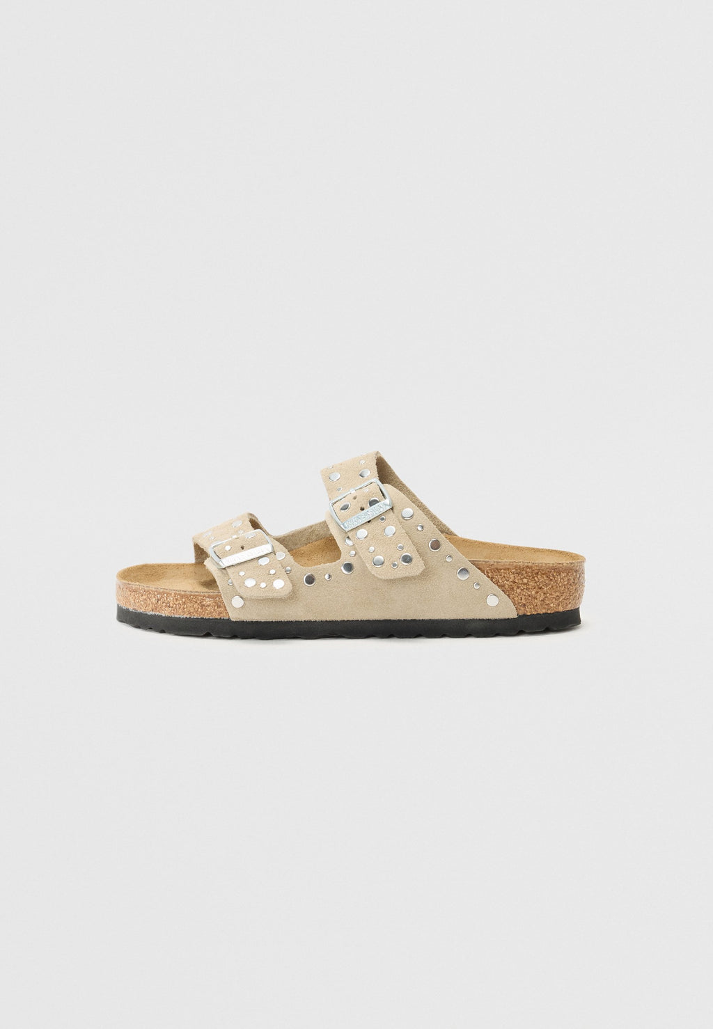 ARIZONA RIVET LEVE NARROW - Sandals - taupe