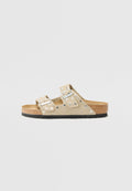ARIZONA RIVET LEVE NARROW - Sandals - taupe