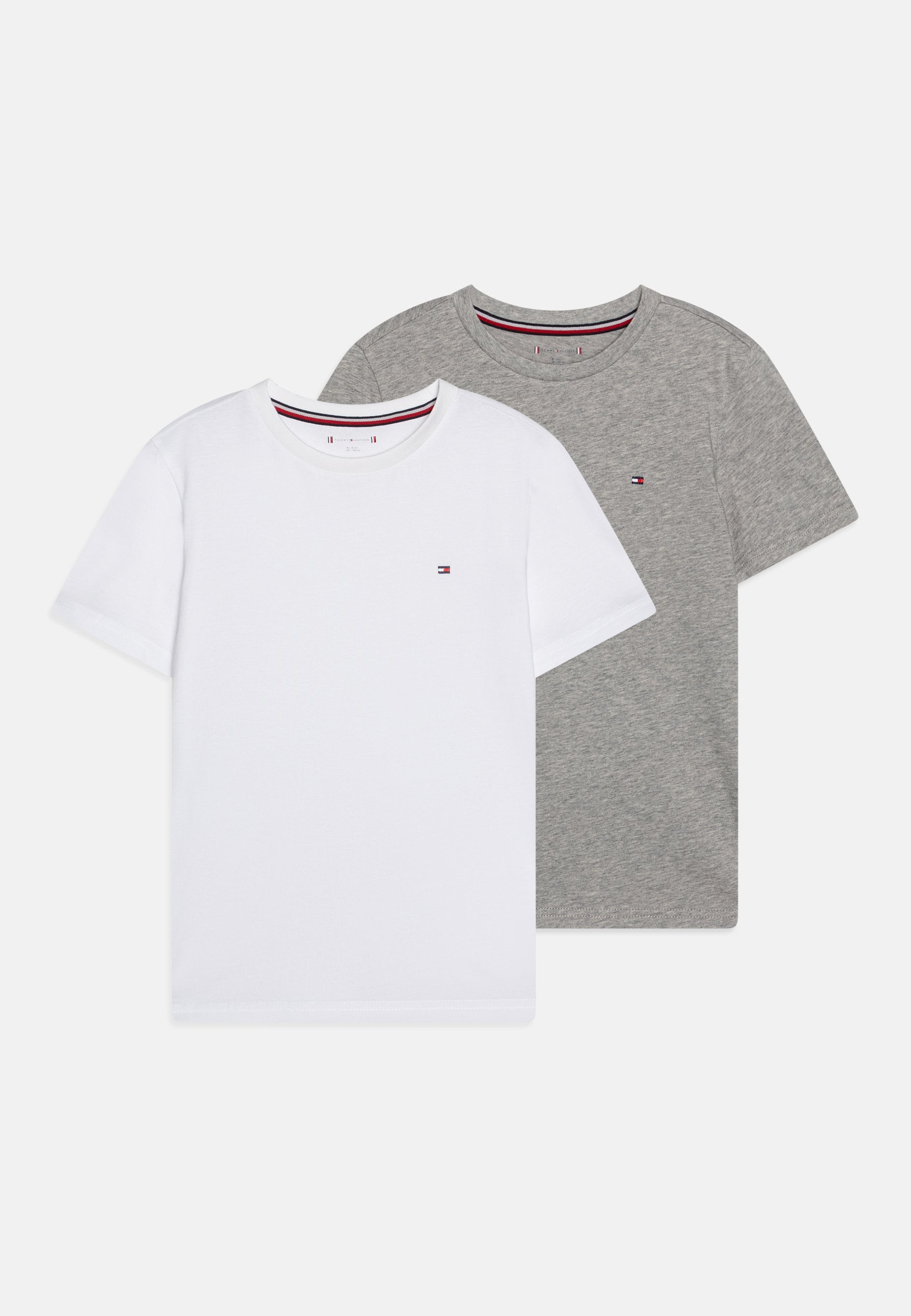 2-PACK SIGNATURE FLAG EMBROIDERY LOUNGE T-SHIRTS - Undershirt - white/light grey heather