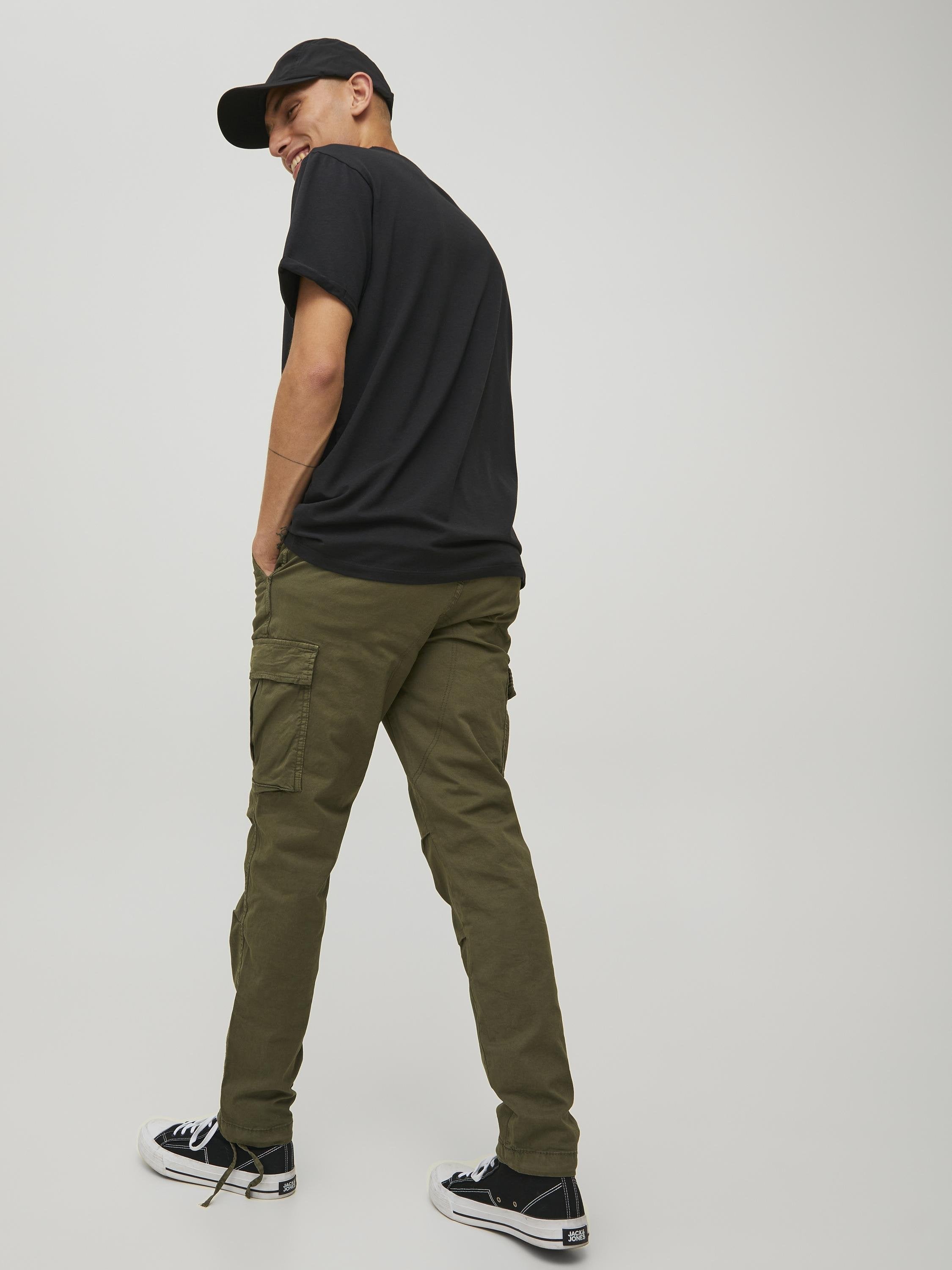 JPSTACE JJTUCKER AMA TAPERED FIT - Cargo trousers - Green