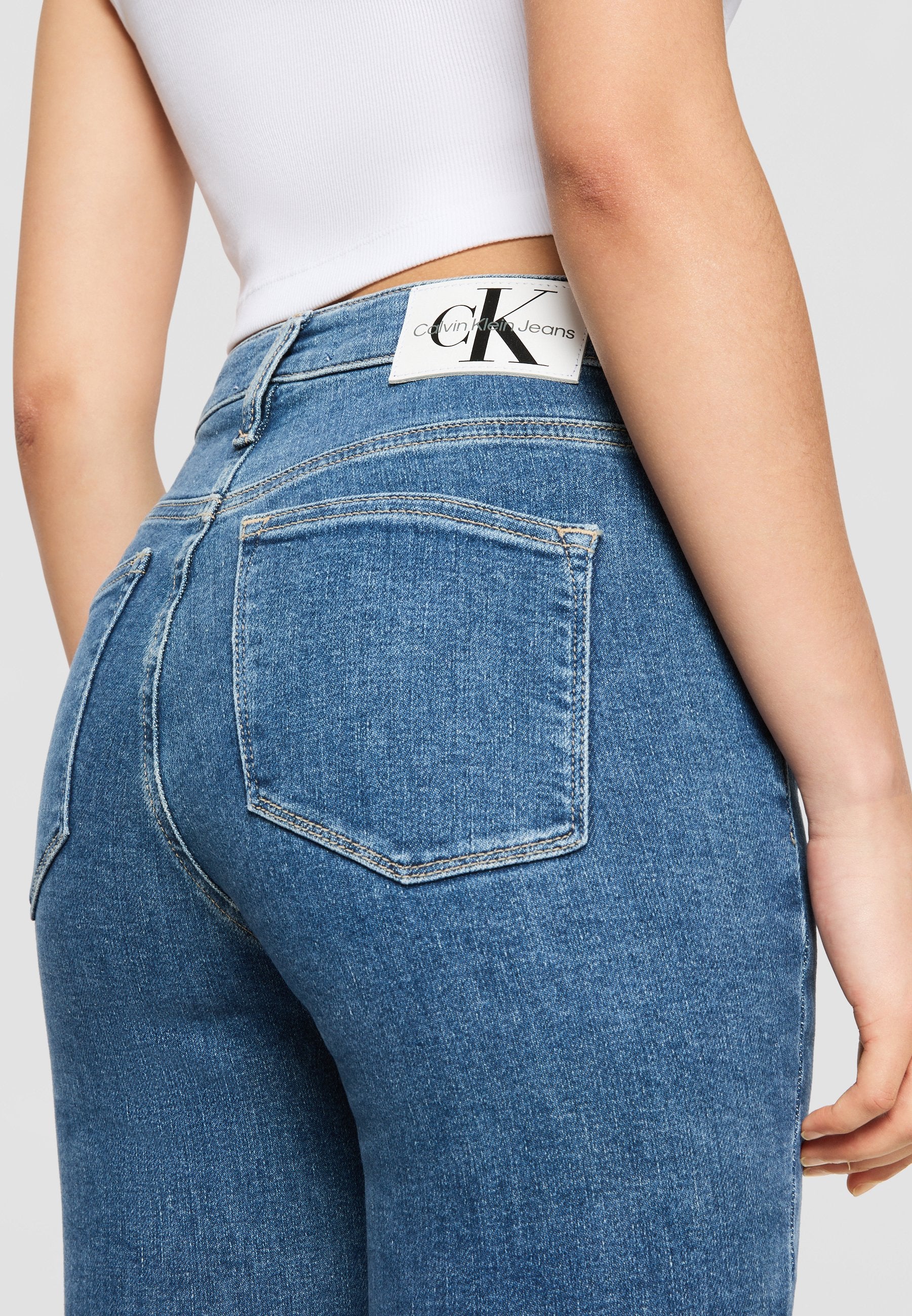 HIGH RISE SKINNY - Jeans Skinny Fit - denim medium