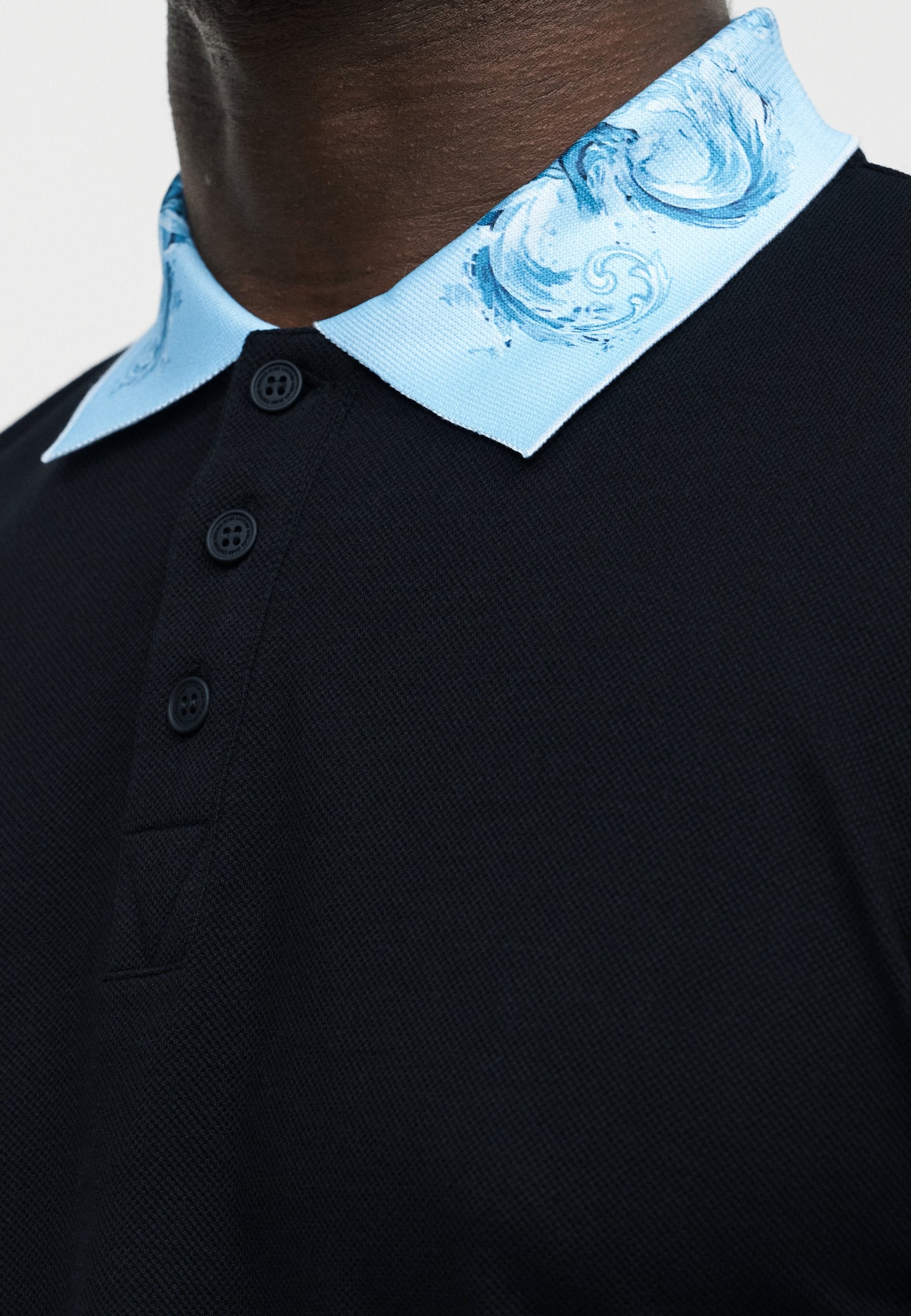 BAROQUE WAVE - Polo shirt - black