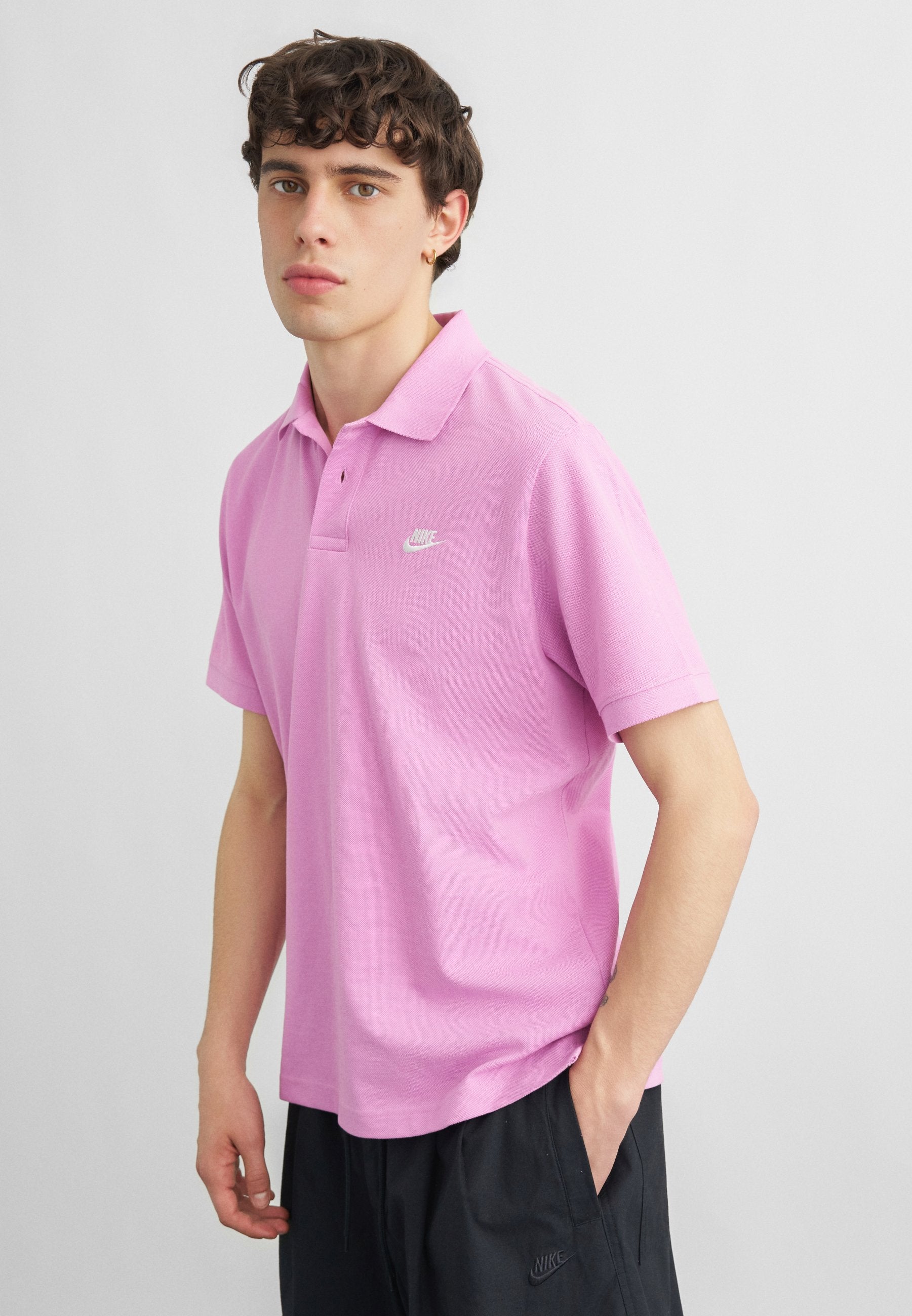 Polo shirt - magenta/white